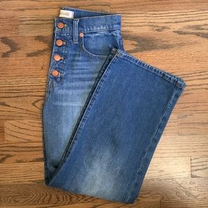 Worn once! Madewell high waisted cropped jeans
